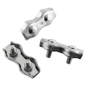 JCBIZ 10pcs M4 폴리 로프 커넥터 와이어 스플라이서 304 전기 펜스용 스테인리스 스틸 폴리에틸렌 코드