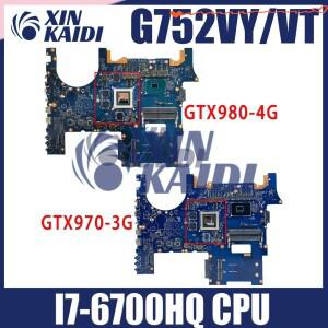 ASUS 용 노트북 마더보드 I7-6700HQ CPU GTX980M G752VT ROG
