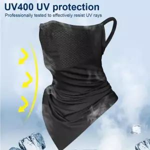 UV 보호 마스크 얼음 실크 통기성 승마 빠른 건조 선 스크린 귀 스카프 남성 여성 자전거 Neckerchief Head