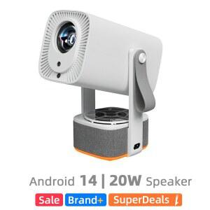 빔프로젝터 AUN A005 Pro in 안드로이드 14 프로젝터 미니 32Gb LED 4K 1080P 홈시어터 휴대용 블루투스 20W 스피커 단초점 게임