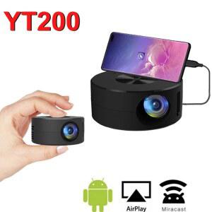 빔프로젝터 YT200 스마트 고화질 미니 휴대용 프로젝터 소형 휴대폰 무선 프로젝션 지원 1080p