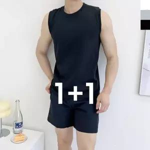 [모로엠] 1+1 남성 캐주얼 민소매 티셔츠 세트 DM-TS5-QDGI1825