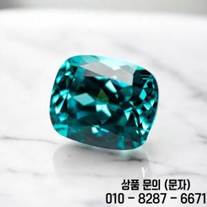 랩그로운 파라이바 직사각형 쿠션형 합성 보석 DIY 참 장식 고급 제작 선택 가능한 인증서