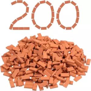 Civaner 200개 조경용 미니 벽돌 작은 1/35 미니어처 정원 블록 공예용 모형 액세서리 벽 눈금 현실적인