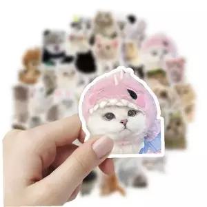 고양이 동물 스티커 60p 다이어리 꾸미기 노트 데코 폰케이스 장식 문구 소품