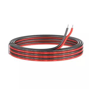 22awg 실리콘 전기선 2 코어 와이어 20피트 레드 10피트] 연결 구리선 가닥 [블랙 10피트 통조림 22 없는