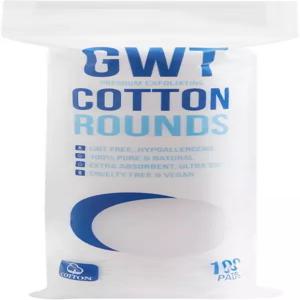 GWT 프리미엄 코튼 라운드 포 페이스 패드 100 흡수력 퓨어 다층 없는 카운트 1팩 리무버 메이크업