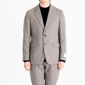 킨록바이킨록앤더슨 베이지 체크 모직감 울 셋업 정장