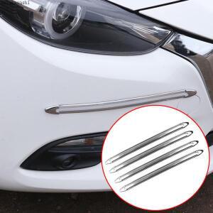 4pcs 자동차 범퍼 안티 충돌 보호기 스트립 바 유니버설 SUV 전면 후면 코너 스크래치 가드 크롬 스티커 보