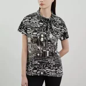 올리비아로렌MG01프린팅타이블라우스신선도원몰VOCAS4M3351