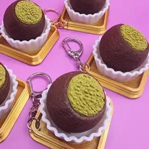 클릭커 커스텀 두쫀쿠키캡 키링 커스컵 키캡 귀여운키캡 열쇠고리