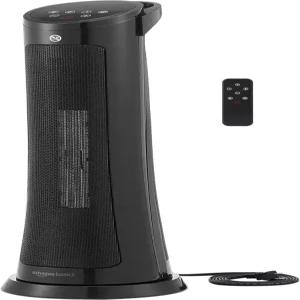 아마존 베이직 28인치 진동 타워 히터 9.4 D x 타이머 디스플레이 설정 2가지 1500W 팁오버 및 팬 과열