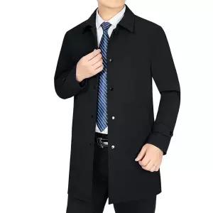 남성코트 가을겨울 트렌치코트 멋스러운 헨리넥 슬림핏 하프 기장 재킷 심쿵직구