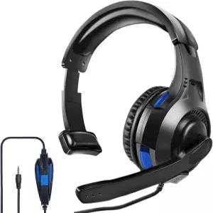 PS5/PS4/Xbox One/Xbox Series X/S/Nintendo Switch/Lite/Steam Deck용 마이크가 장착된 원 이어 헤드셋