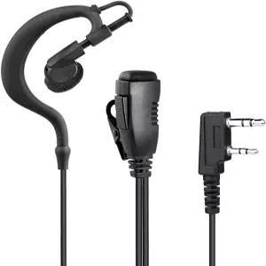 R SPIDER 무선 양방향 라디오 이어피스 PTT 지원 켄우드 2.5mm+3.5mm 2핀 워키 토키 헤드셋 싱글 와이어