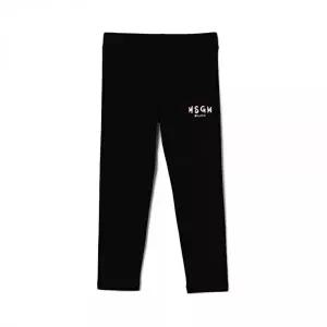 [MSGM]키즈 여성 로고 스트레치 져지 레깅스 팬츠 블랙/페어리핑크 S6MSJGLG067 11088