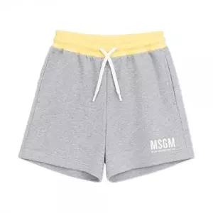 [MSGM]키즈 여성 로고 프린팅 투톤 버뮤다 팬츠 그레이/레몬에이드 S6MSJBBE052 27103