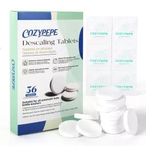 병 세척기용 COZYPE 디스케일링 정제 36 카운트 핏 대부분의 모델 우유 및 석회 제거에 효과적이며 워머