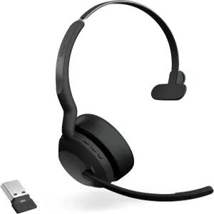 자브라 Evolve25 55 모노 무선 헤드셋 - 에어컴포트 기술 노이즈 캔슬링 마이크 및 액티브 기능 Zoom