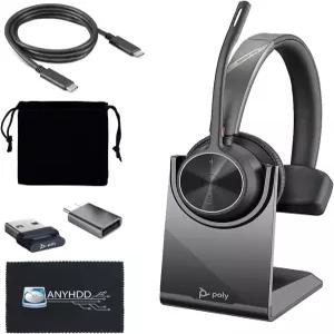 폴리 보이저 4310 UC 무선 헤드셋 충전 스탠드 - PC/Mac 휴대폰 마이크 스테이션이 있는 싱글 이어 USB A