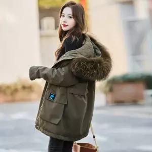 여성패딩 겨울 하프 패딩 파이 점퍼 심쿵빛