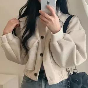 모직 캐주얼 싱글 코트 쇼트 여자모직코트 차이나 ible1