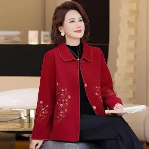 모직 가을 상의 피로연 춘추 복장 코트 여자모직코트 결혼식 ible3