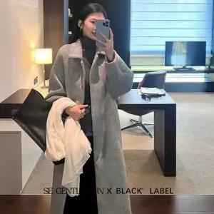 울 가을 수희희 하프코트 여자모직코트 상의 ible3