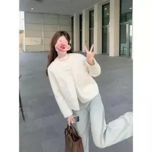 모직 여자모직코트 춘추 코트 쇼트 추동 ible3