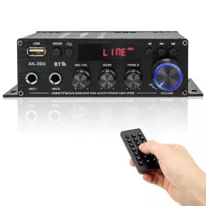 오카네모키 800W 홈 오디오 블루투스 50 RMS 40Wx2 2채널 USB SD BTC FM AUX 시어터 노래방 차고 뒷마당