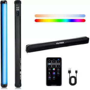 빌트록스 58cm 20W RGB 라이트 스틱 1920LM 2500K~850만 TLCI 97 LED 포토아이 튜브 유튜브용 폰 컨트롤