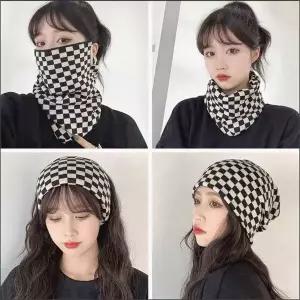 [하프클럽/]헤어밴드 방한마스크 멀티반다나 겨울용 넥워머 4in1