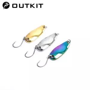 OUTKIT 1pcs 송어/베이스 루어 스푼베이트 스피너 보빈 잉어 낚시 태클/워블러 용 인공/하드 미끼 스팽글