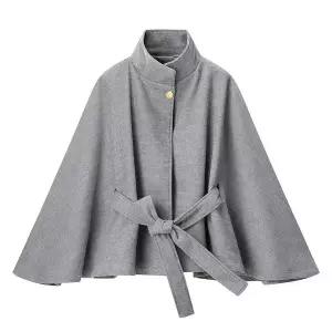 타노스여성용 모직 가을 차이나 데일리룩 코트 레이스업 쇼트 KUK3