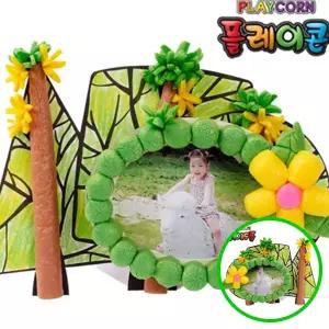 3WC 플레이콘 봄 액자 5인용 만들기 키트 옥수수전분 어린이 미술 미니플레이콘 옥수수점토 매직콘