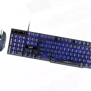 게이밍키보드 마우스 유선 블루 LED 컴퓨터 오락 피시방