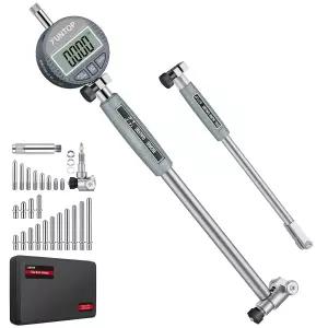 XUNTOP 0.7-6 /0.0005 디지털 표시기 보어 게이지 세트 23PCS 장착 CNC 자동차 가공용 2개의 측정봉 실린더