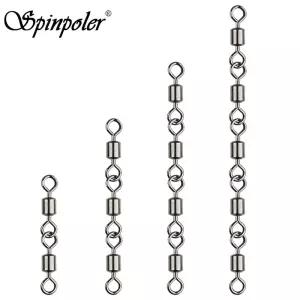 Spinpoler 20pcs 조인트 볼 베어링 회전 2 3 4 5 관절 낚시 커넥터 루어 Fishhook 용 고강도 강철 연결