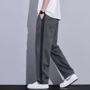 남성용 팬츠 면 캐주얼 심플데일리룩 봄여름 빅사이즈 긴 루즈핏 멋스러운 일자 레이솔 OOTD1