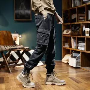 남성용 팬츠 면 캐주얼 빈티지 기능성 긴 아웃도어 심플데일리룩 기모 OOTD1