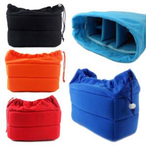 카메라가방 카메라 삽입 가방 파티션 보호 케이스 패딩 DSLR 방지 벨벳 충격 카메라용