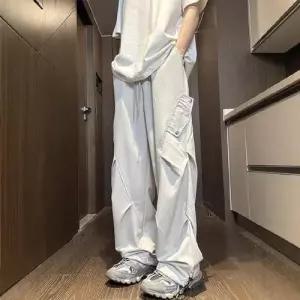 팬츠 남성용 여름 캐주얼 우산 얇은 쿨링 일자 돌격 속건 와이드 긴 패피2
