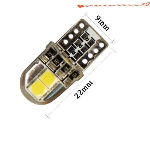 100개 실리콘 자동차 LED 전구 4 SMD 168 무극성 쉘 번호판등 지도등 트렁크 램프 DC 12V