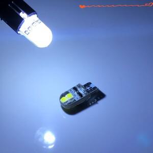 100PCS 실리콘 T10 자동차 Led 전구 4 SMD 3030 168 비극성 쉘 번호판 조명 맵 트렁크 램프 DC 12V