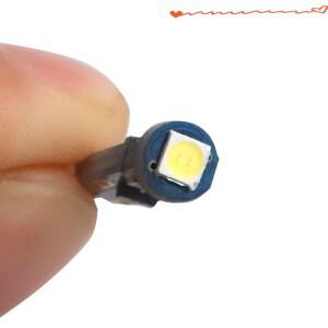 100개 LED T5 W3W SMD 무극성 37 웨지 계기판 속도계 타코 게이지 클러스터 램프 대시보드 자동차 전구