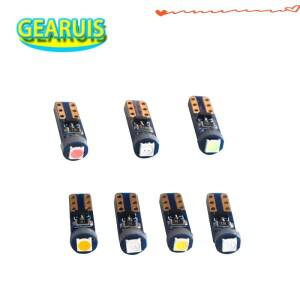 100개 T5 W3W 1 SMD 자동차 LED 전구 캔버스 에러 프리 계기판 속도계 타코 게이지 클러스터 대시