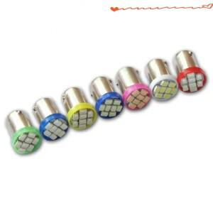 100PCS AC 6.3V BA9S 8SMD 1206 LED 무극성 핀볼 머신 화이트 블루 레드 그린 옐로우