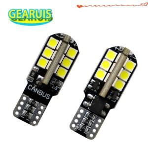 100개 w5w 캔버스 24 SMD LED 1W 오류 없는 무극성 주차 번호판 전구 자동차 스타일링 화이트 12V