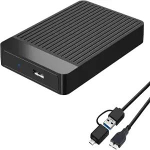 Tianken 휴대용 외장 하드 드라이브 울트라 슬림 25인치 USB 30 HDD 스지 Mac PC 노트북 One용(500GB)