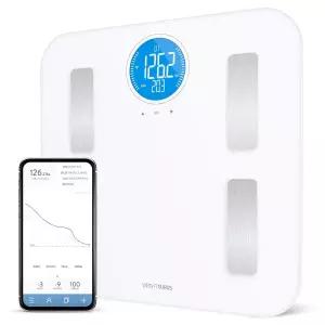 그레이터 WiFi 욕실 규모 체중 B 체 근육량 수분 비율 측정 최대 8명의 사용자 400입방 흰색